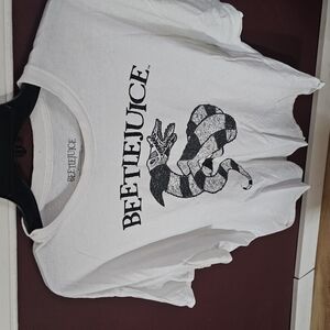 White Beetlejuice Graphic T-Shirt